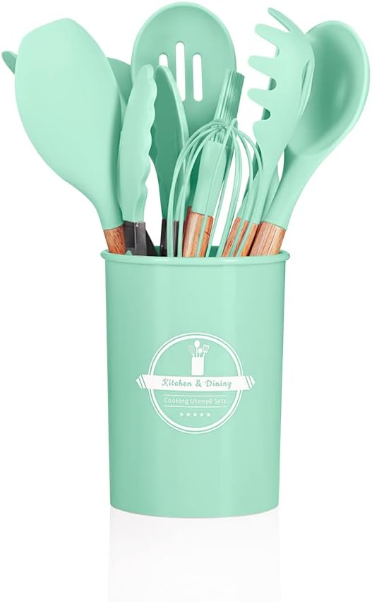 Kit de 12 Peças de Utensílios de Cozinha em Silicone