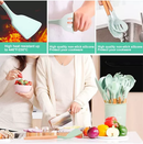 Kit de 12 Peças de Utensílios de Cozinha em Silicone