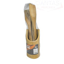 Kit De Utensílios Em Bambu Com Suporte  4Peças